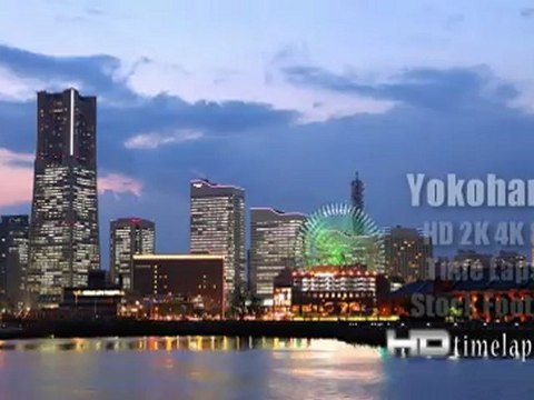 Yokohama, Japan - HD 2K 4K 8K Video Time Lapse Stock Footage Royalty-Free