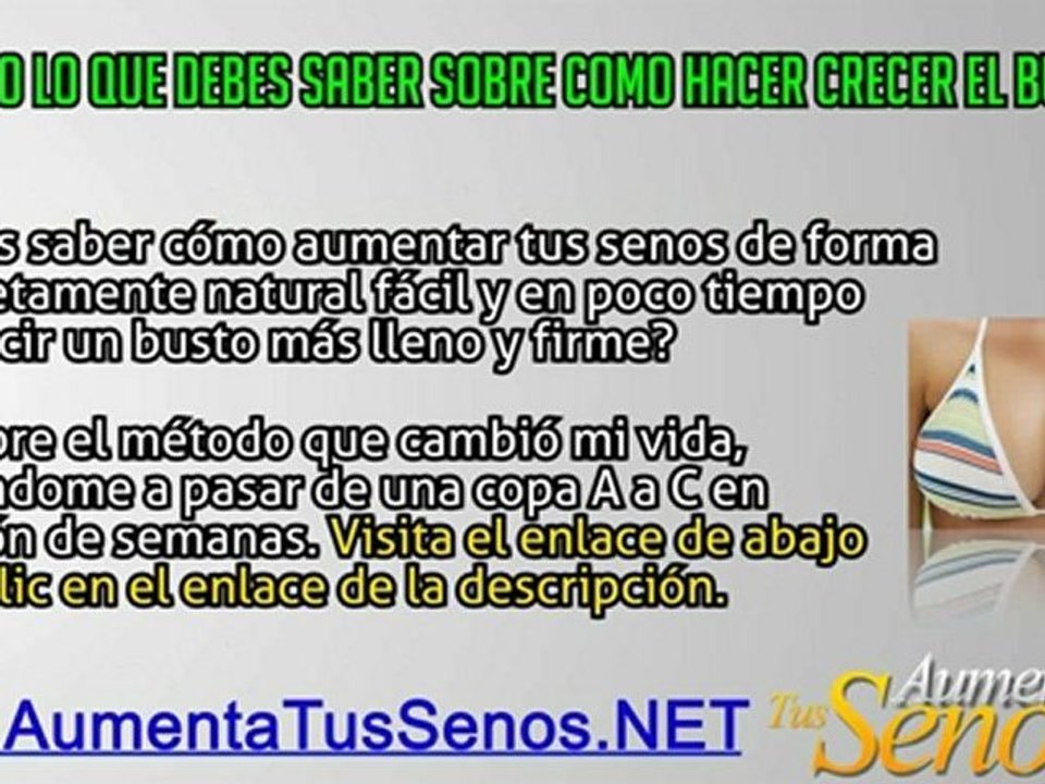 Como Crecer el Busto - Como Crecer Los Senos