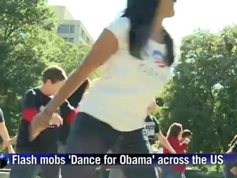 Flash mobs 'Dance for Obama' across the US