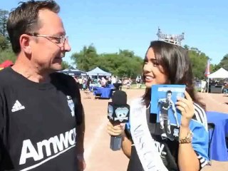 Miss California Stump the Earthquakes Fan