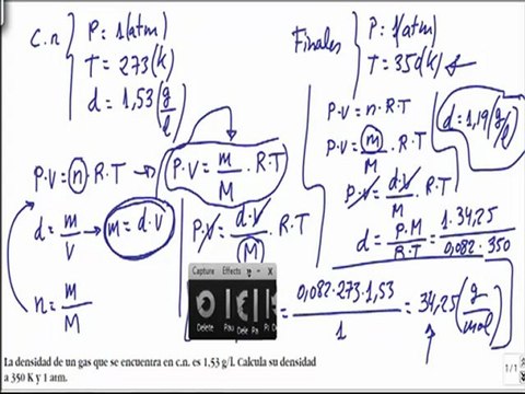 Quimica 1º bachillerato leyes de gases ideales ejercicio 7