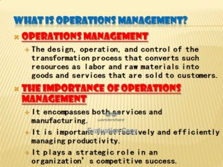GRP. 7 Report_Chapter 16/ MGT 1_Operations & Value Chain Management (Report Part I)