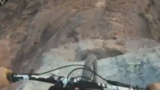 Helmet Cam of nasty bike jump crash at Red Bull Rampage 2012