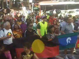 Aboriginal Land Rights Protest In Brisbane Today!! Black and Deadly!