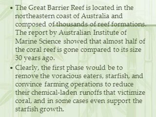 Crown Capital Management Jakarta Indonesia - Protein to combat reef-destroying starfish