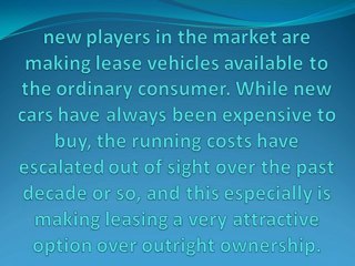 Lease vs. Purchase – Rethinking the Norm