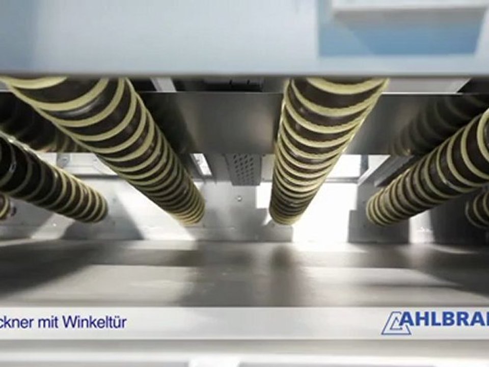 Sécheur air chaud: passage de la bande