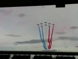 La patrouille de France survole le stade Marcel-Michelin