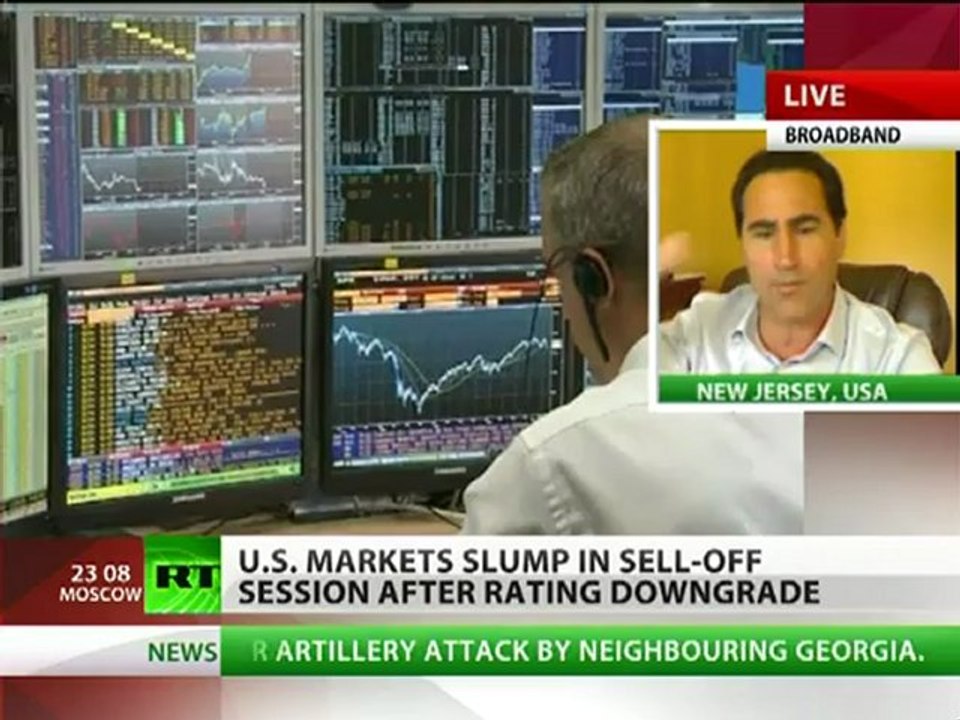 Dow Jones Down: US stock markets slump after rating downgrade