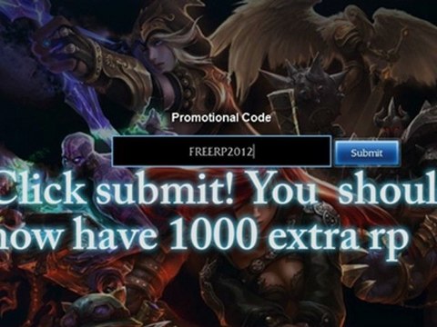 Free Riot Points Promotion Tutorial & Guide League Of Legends [100% Working 21.07.2012] 1000 RP