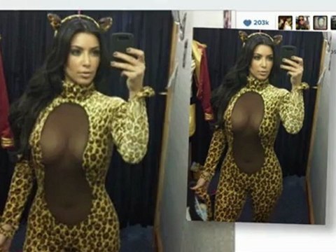 Kim Kardashian Sports a Cut-Out Bikini Top After Showing Off Her Sexy Halloween Costume