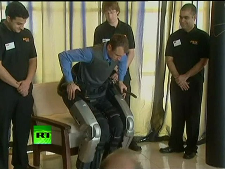 Wheelchair No More? Video of bionic legs' first steps at launch in NZ