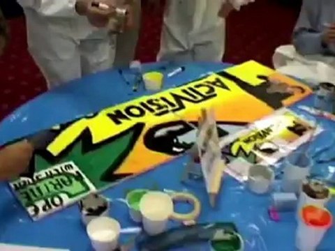 Team Building Art graphique : Activité Peinture Fresque géante d'entreprise Eagles Team Building