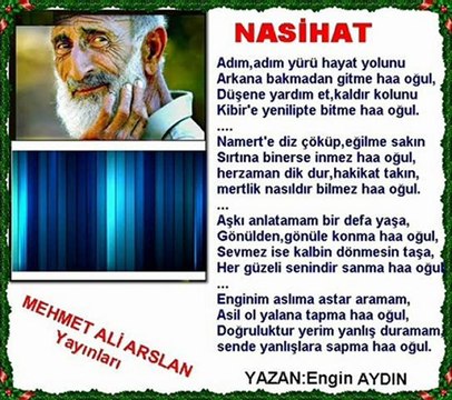 ENGİN AYDIN - Nasihat - şiiri / şiir şiirler @ MEHMET ALİ ARSLAN Yayınları