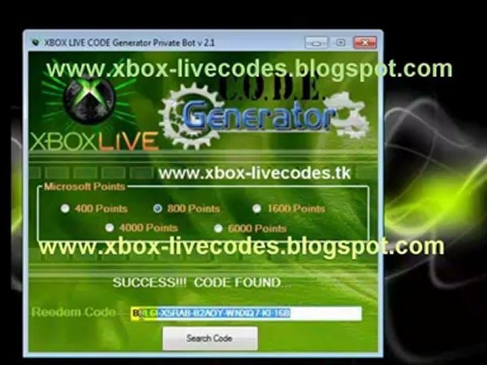 Free Microsoft Points & Xbox Live Codes