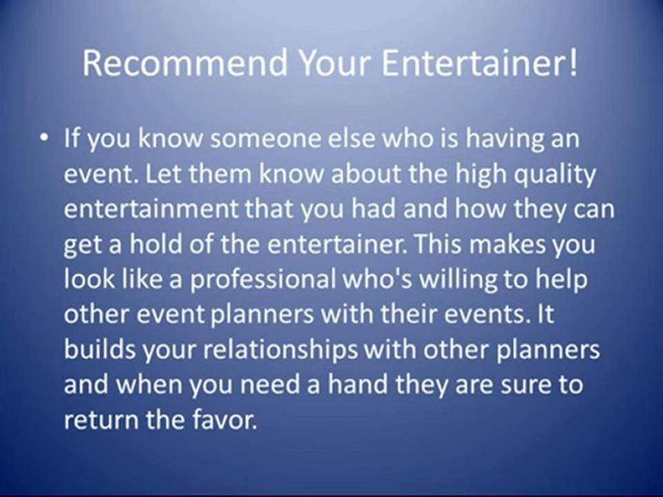 How To Look Like A Corporate Event Entertainment Planning Pro