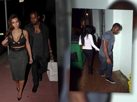 Kim Kardashian and Kanye West Bump into Reggie Bush and His Girlfriend