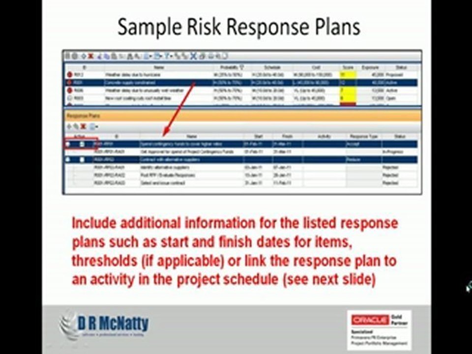 JULY-OVERVIEW OF ORACLE PRIMAVERA P6 RELEASE 8 RISK REGISTER.wmv