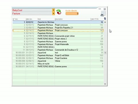Documents - Optimizze: Liste numérotée de document - ERP - v16