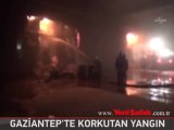 Gaziantep'teki tekstil fabrikası kül oldu