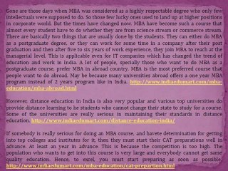 Let's see how important MBA have become in our lives