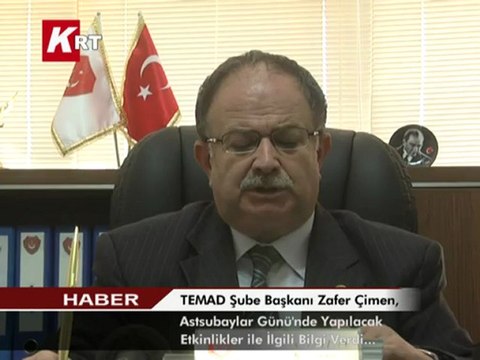 TEMAD Şube Başkanı Zafer Çimen; Astsubaylar Günü’nde Yapılacak Etkinlikler İle İlgili Bilgi Verdi...