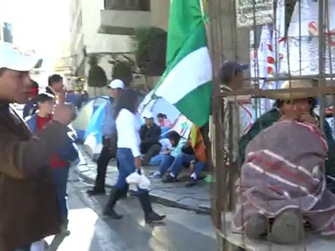BOLIVIE- La Paz: Manifestation des Indiens, tension dans la Paz