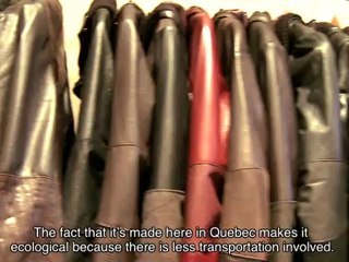 COKLUCH vêtements cuir recylcé recycled leather clothes  Montreal Video