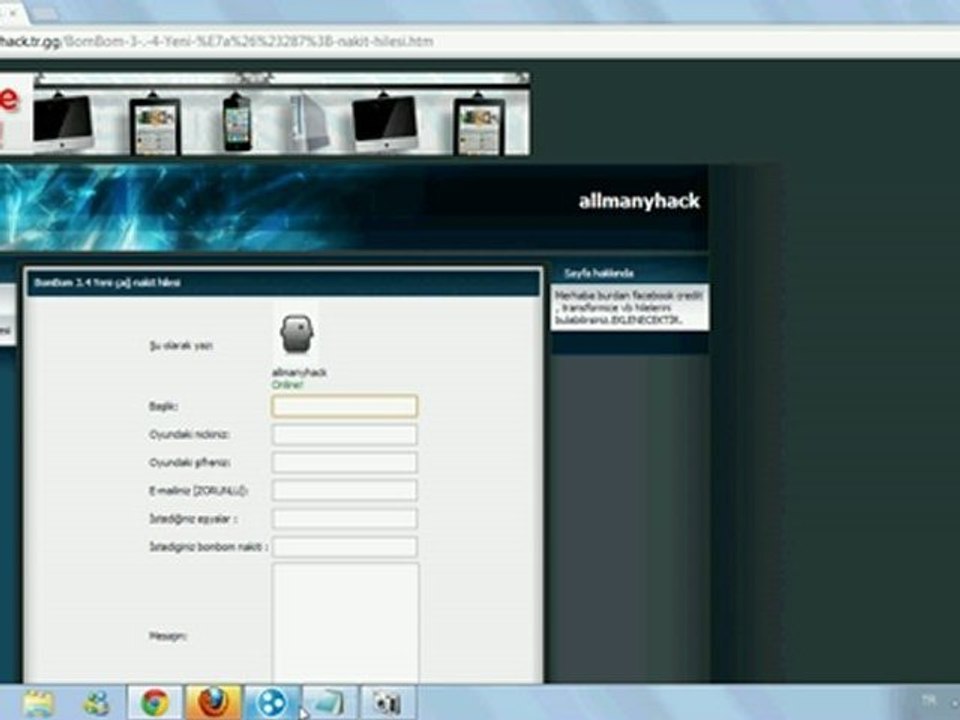 BomBom 3.4 Yei çağ nakit ve eşya hilesi