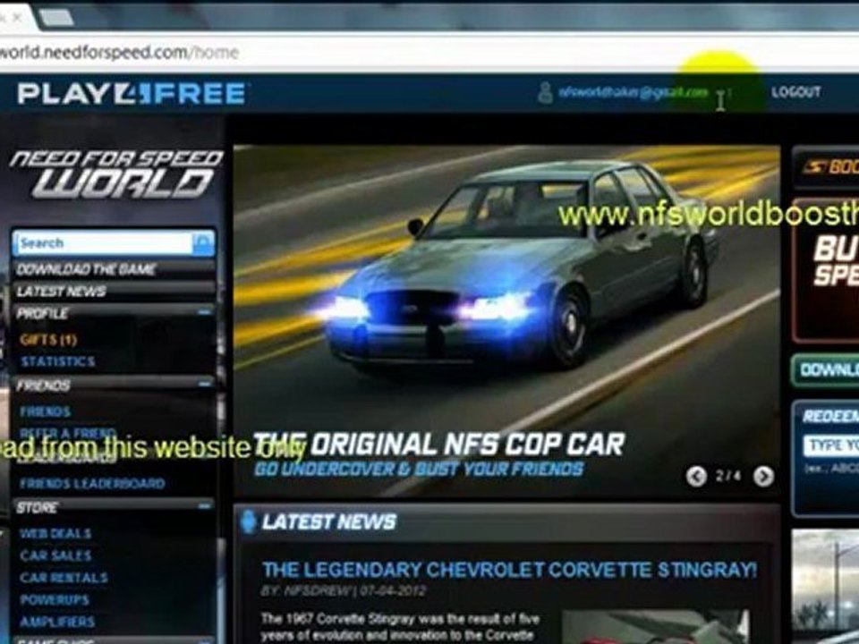 NFS WORLD 50,000 SPEED BOOST FREE