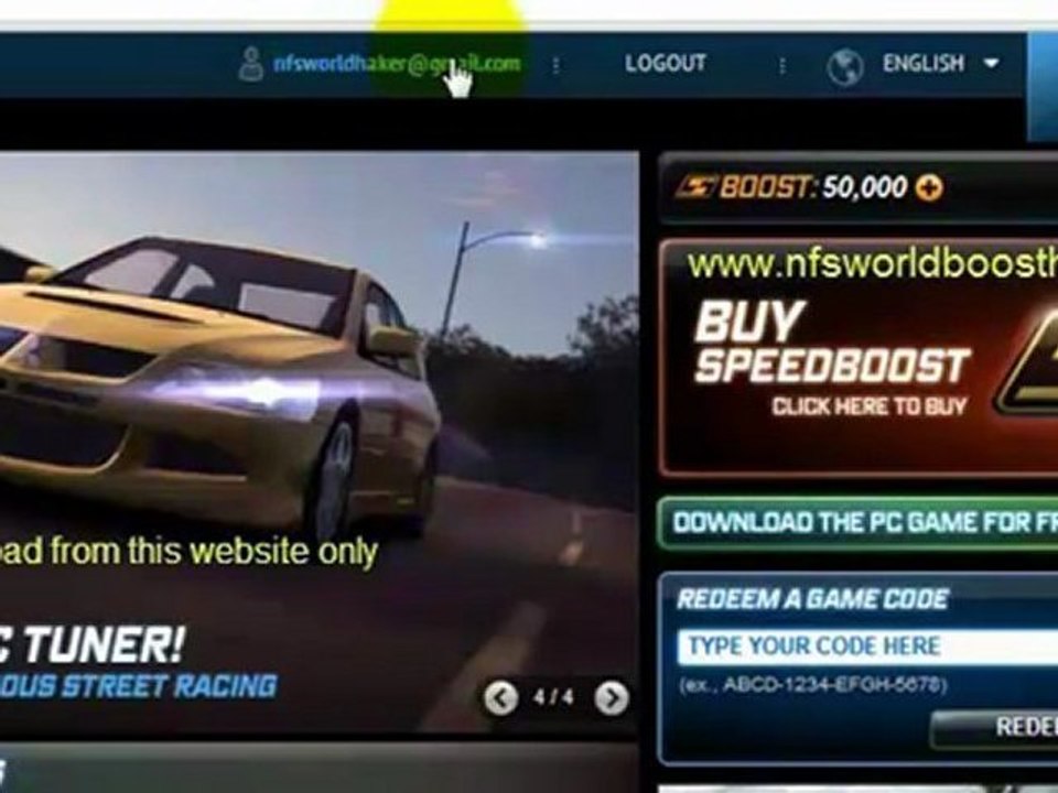 How To Buy Speed Boost By SMS In NFS World HD