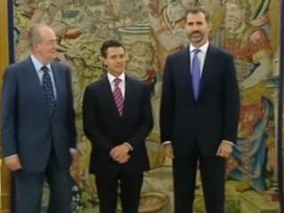 El presidente electo de México cena con el rey y el príncipe de Asturias