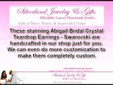 Abigail Bridal Crystal Teardrop Earrings - Swarovski  - Get It Now!