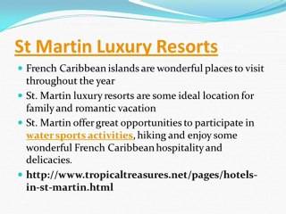 St Martin Luxury Resorts