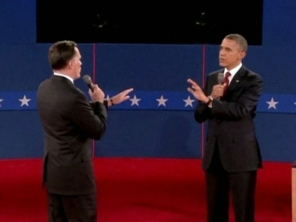 Obama, Romney circle, confront each other