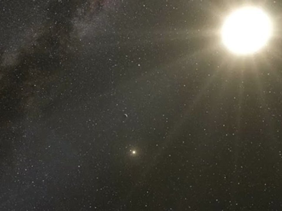 Promenade virtuelle dans le système stellaire Alpha Centauri