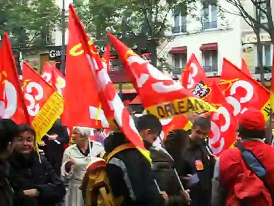 Manif CGT à Paris le 09 octobre 2012.