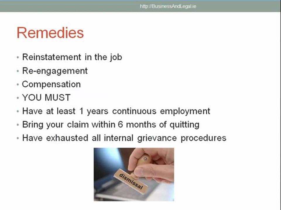 Constructive Dismissal Law in Ireland