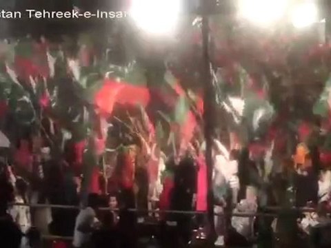 Arrival of Imran Khan at PTI Jalsa in Rawalpindi - Liaquat Bagh 27th May 2012
