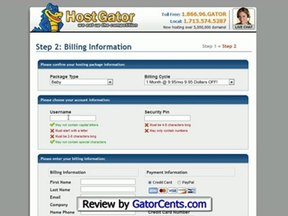 Hostgator Domain Registration - Hosting Coupon: GATORCENTS