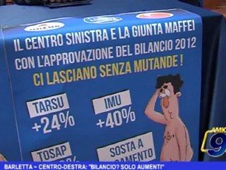 Barletta | Centro-Destra:"Bilancio? Solo aumenti"