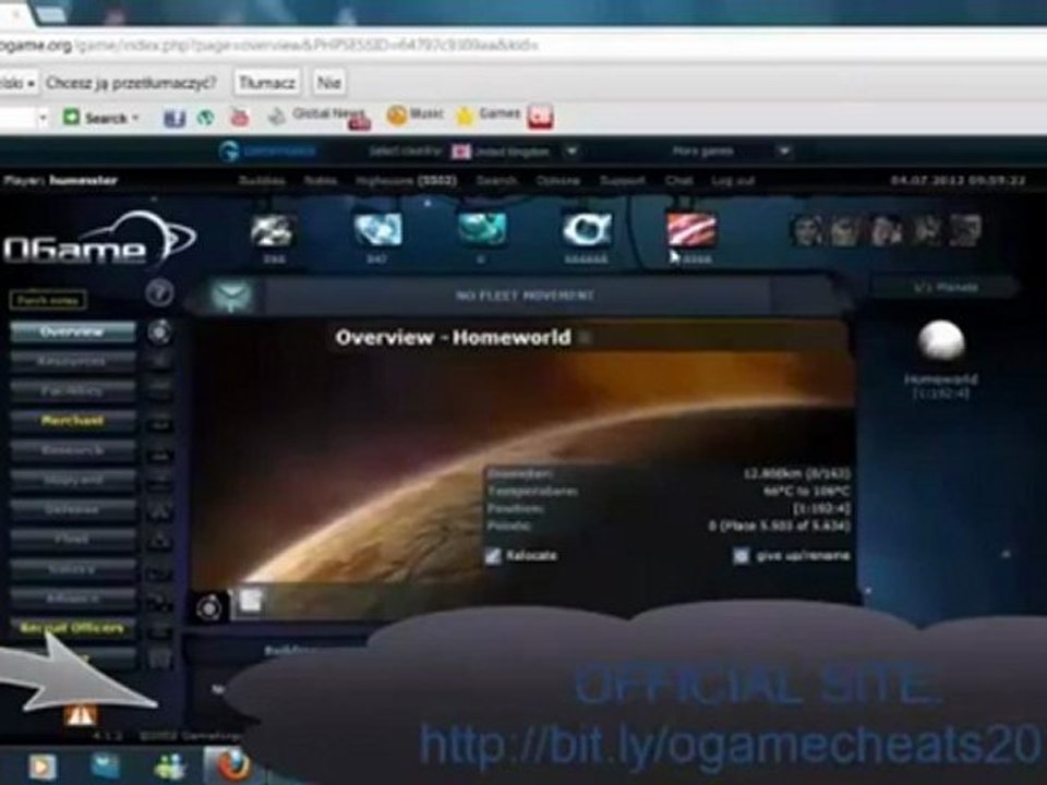 OGame Hack (FREE Download) - October 2012 Update
