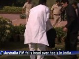 Australian PM falls head over heels