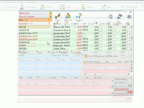 Stocks - Optimizze: Reprendre les quantités de la fiche article - ERP - v16