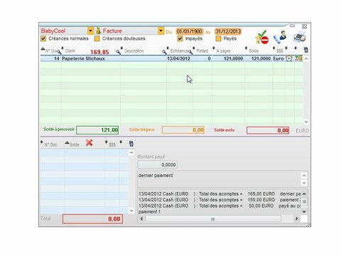 Finances - Optimizze: Changement de statut de l'échéance pour un document - ERP - v16