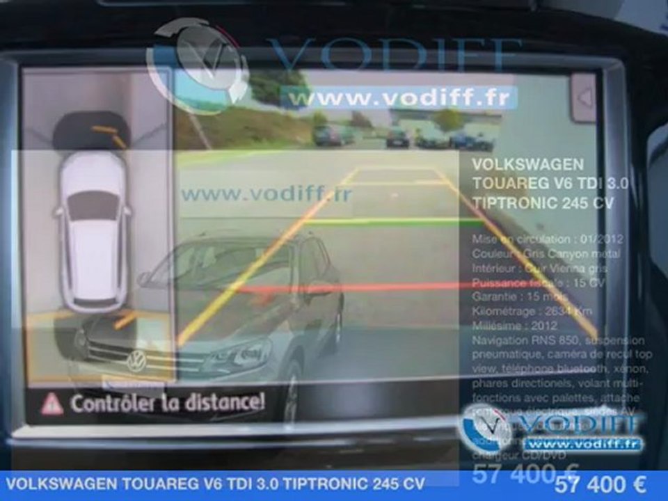 VODIFF : VOLKSWAGEN  OCCASION ALSACE :  VOLKSWAGEN TOUAREG V6 TDI 3.0 TIPTRONIC 245 CV