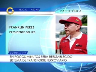 Intento de secuestro y disturbios generaron interrupción del Sistema de Ferrocarril de Cúa