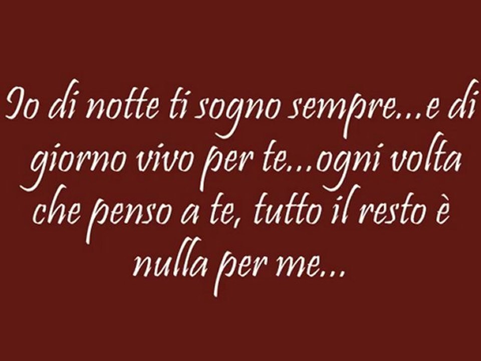 ...perchè di te non mi stanco,sarò sempre al tuo fianco,sei la cosa più bella che c'è.. - YouTube
