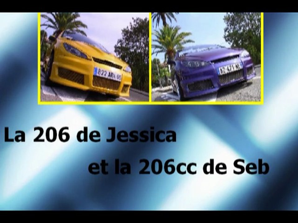 La 206 de Jessica et la 206cc de Seb