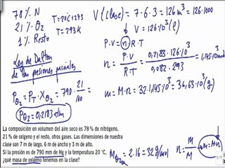 Quimica 1º bachillerato Ley de Dalton ejercicio 3